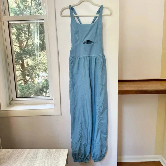 New Free People Righteous Onesie FP Movement One Piece Jumpsuit Blue - Picture 3 of 9